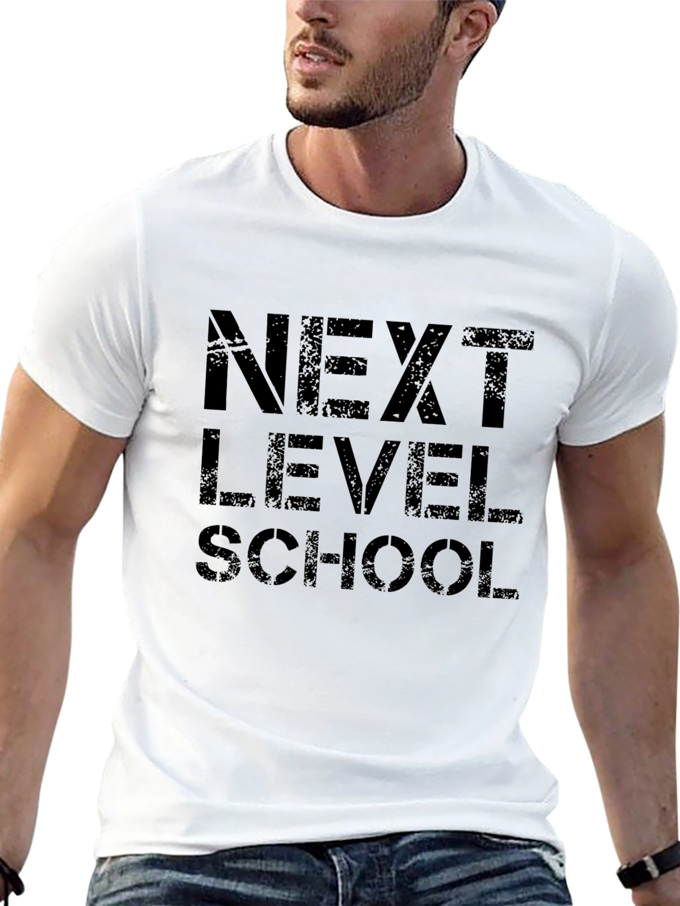 Next Level School Graphic Black T-Shirt