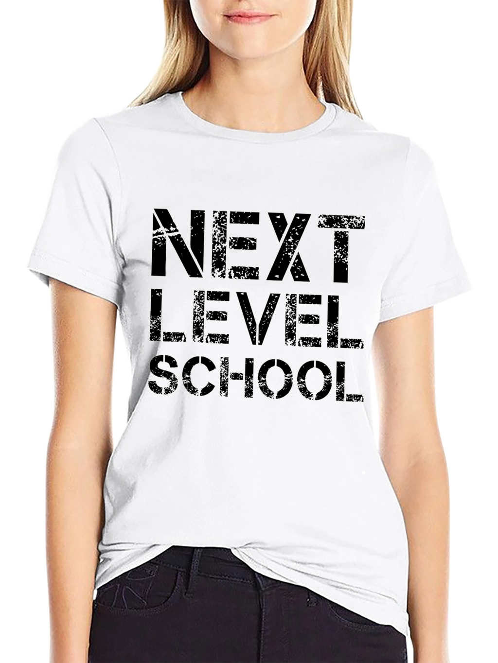Next Level School Graphic Black T-Shirt