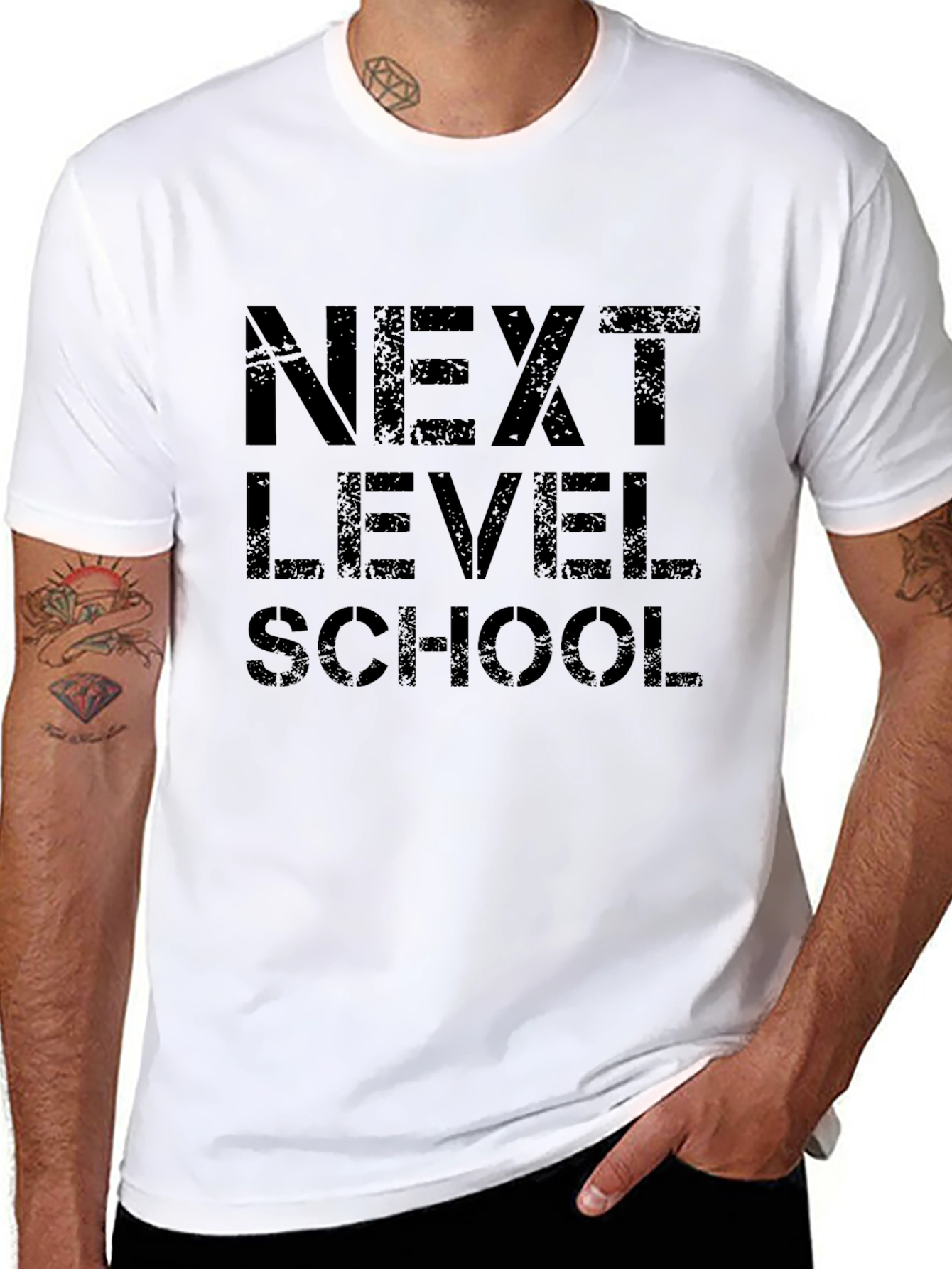 Next Level School Graphic Black T-Shirt