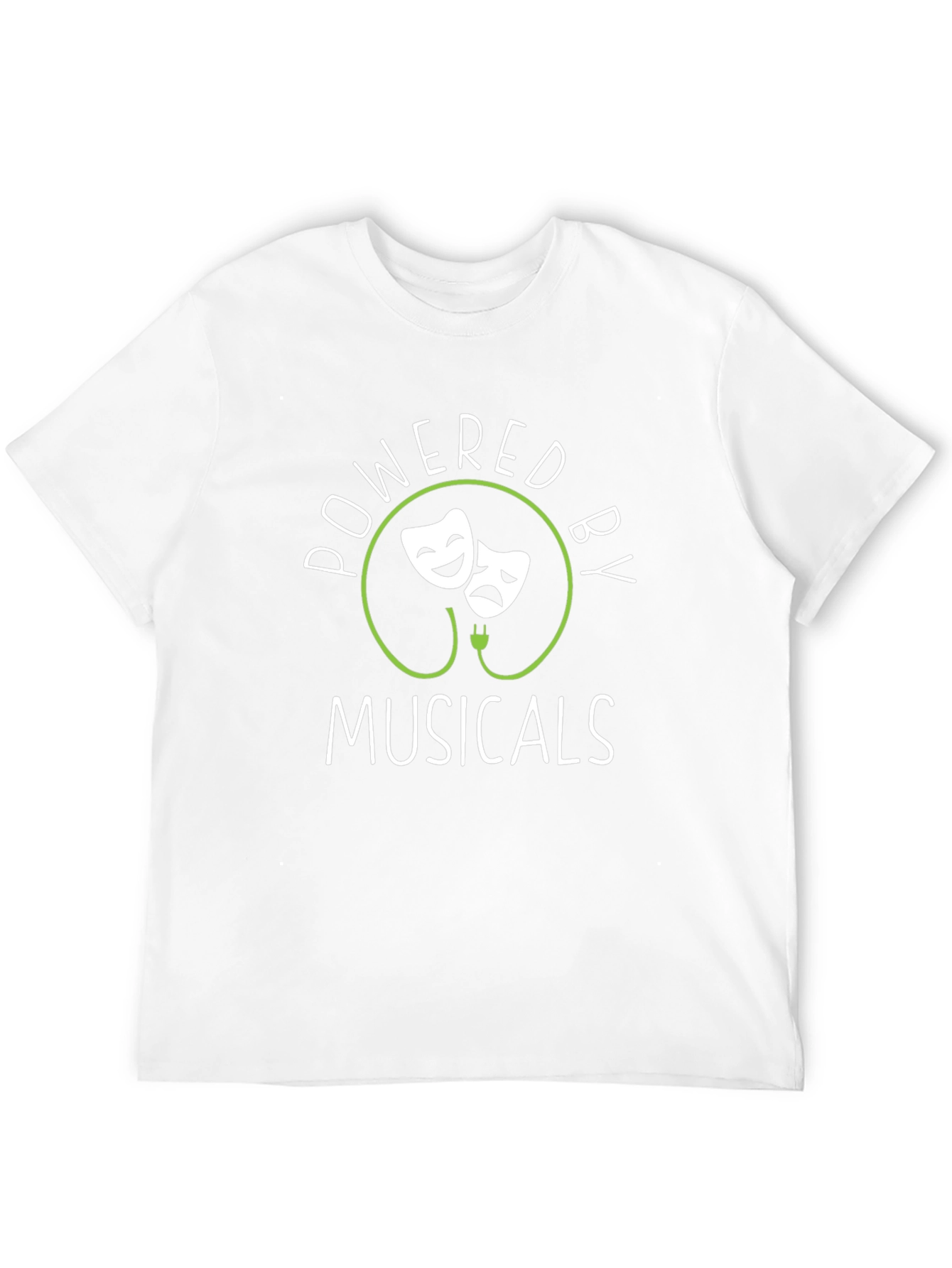 Powered by Musicals T-Shirt - Theater Lover Tee