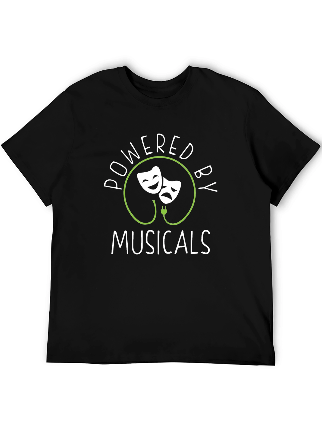 Powered by Musicals T-Shirt - Theater Lover Tee