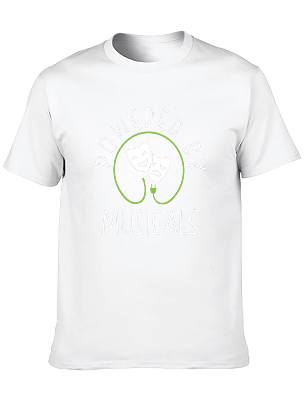 Powered by Musicals T-Shirt - Theater Lover Tee