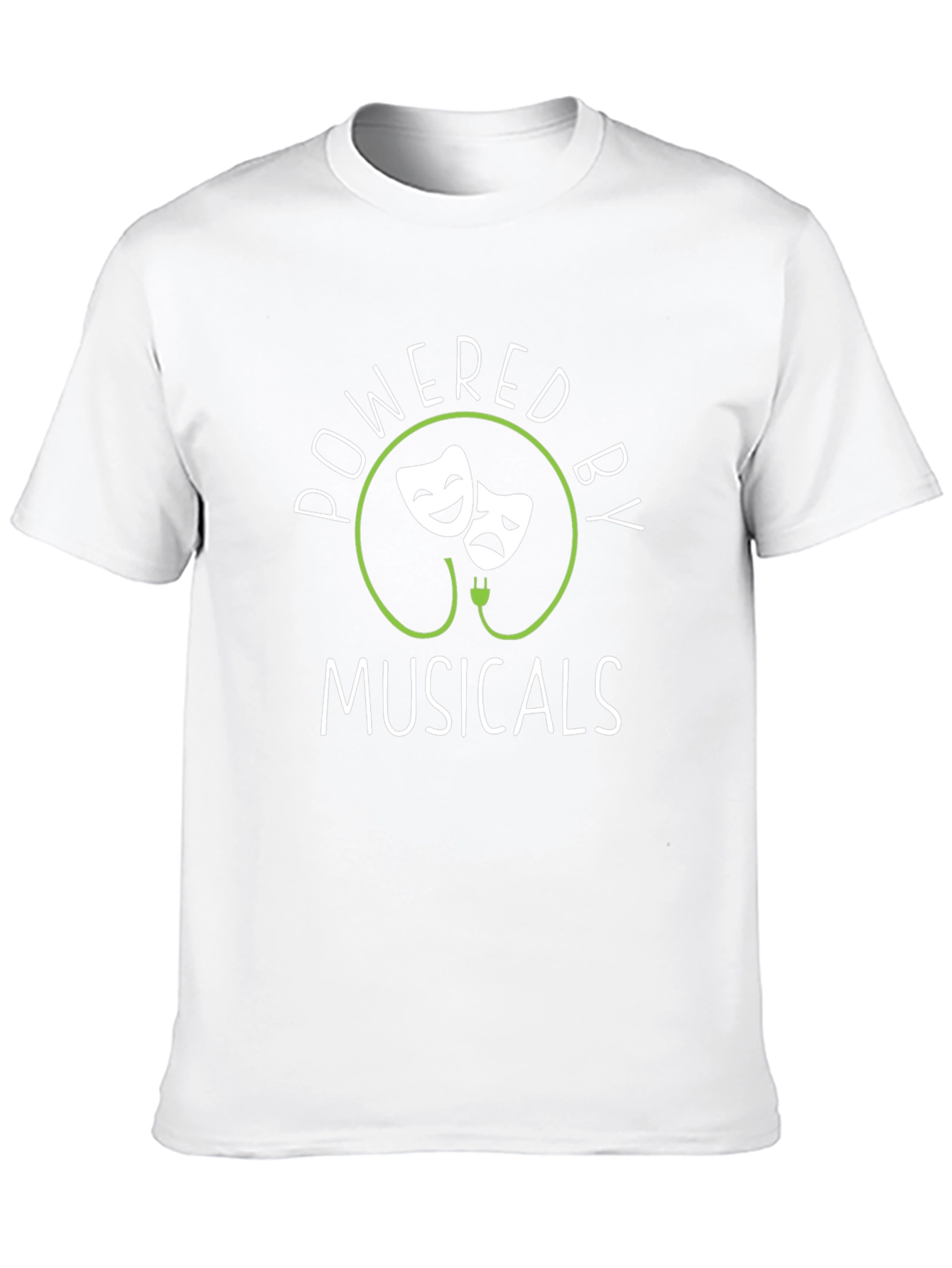 Powered by Musicals T-Shirt - Theater Lover Tee