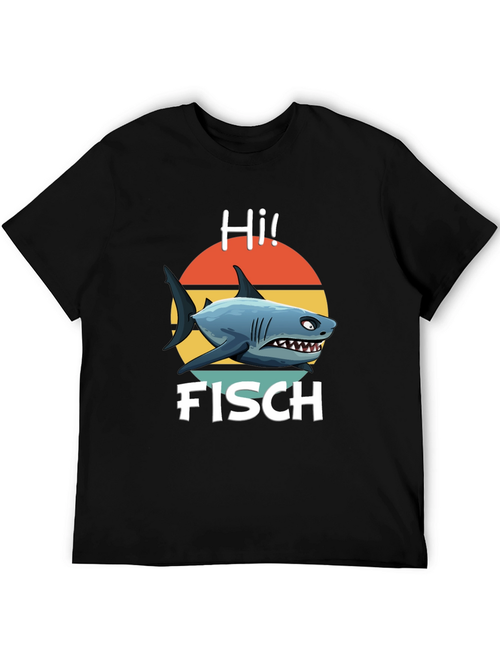 Hi Fisch Shark Graphic T-Shirt - Retro Style!