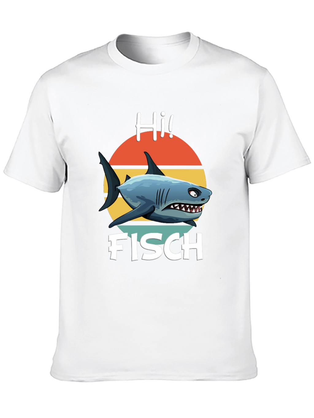 Hi Fisch Shark Graphic T-Shirt - Retro Style!