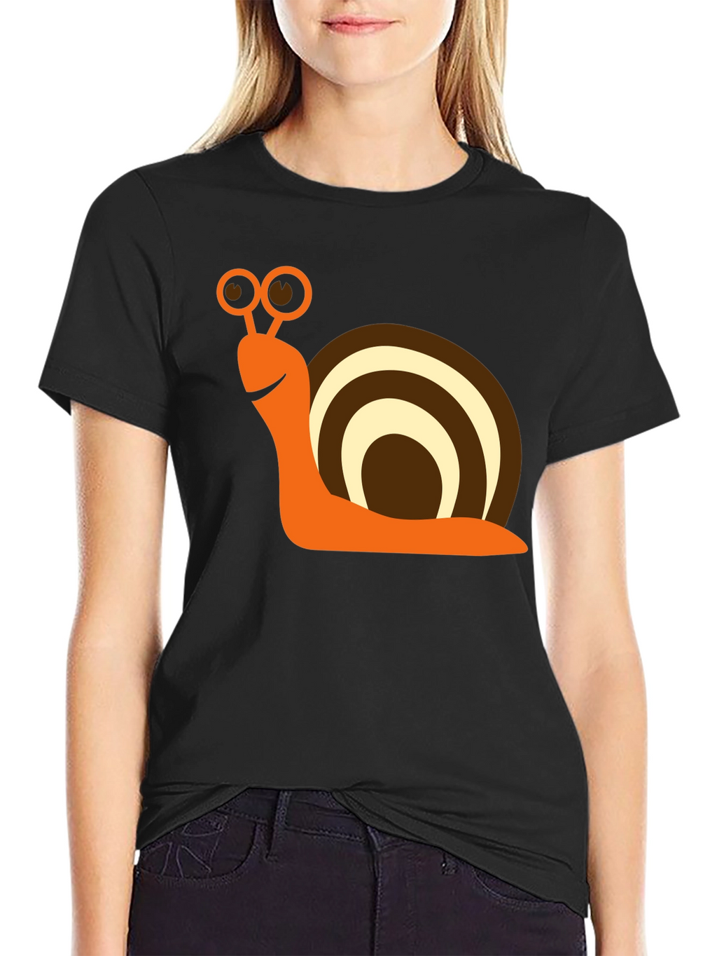 Snail Graphic Tee - Fun & Casual Black T-Shirt