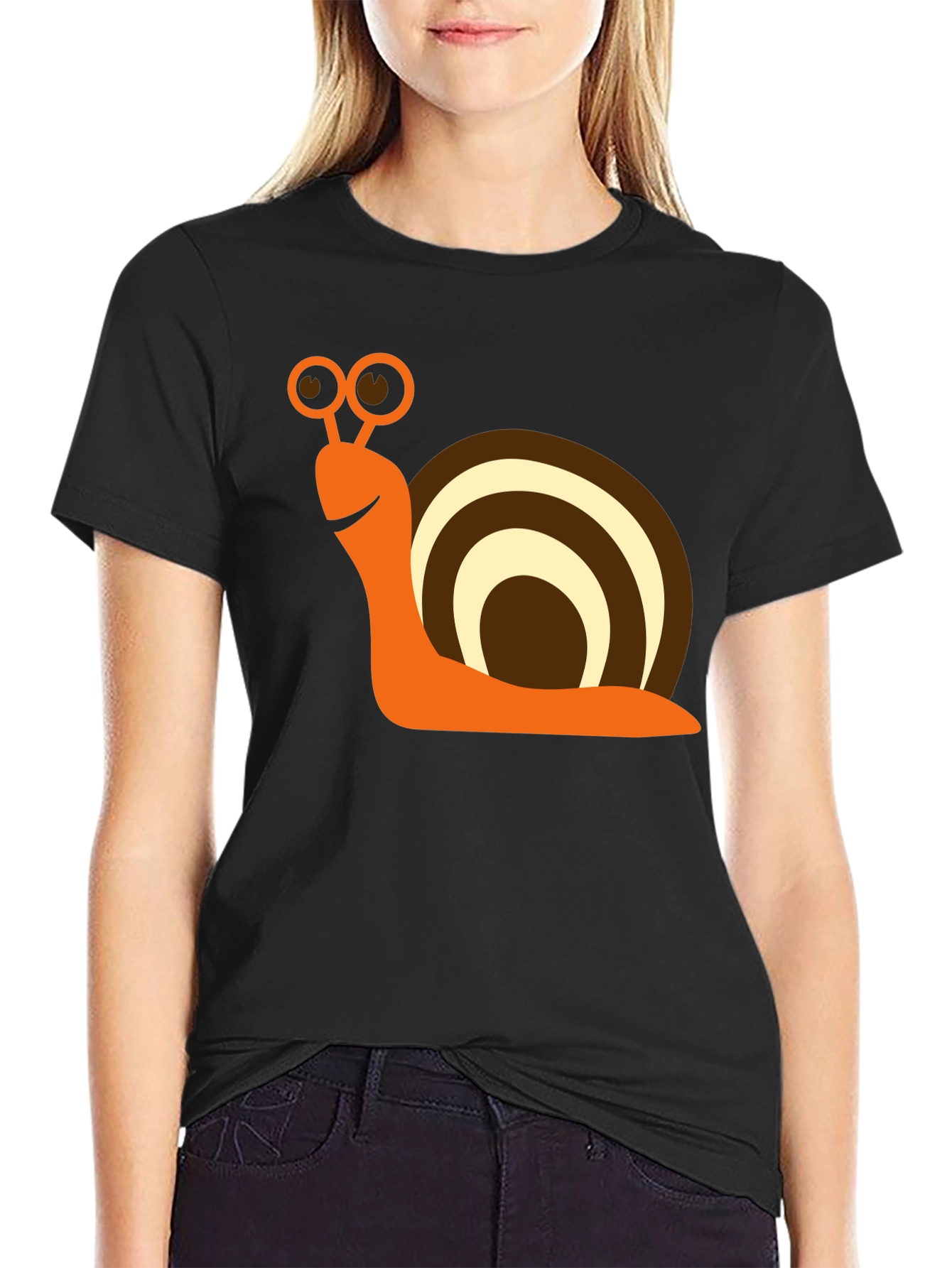 Snail Graphic Tee - Fun & Casual Black T-Shirt