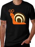 Snail Graphic Tee - Fun & Casual Black T-Shirt