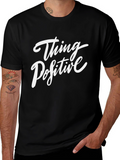 Think Positive Graphic Tee - Black Casual T-Shirt