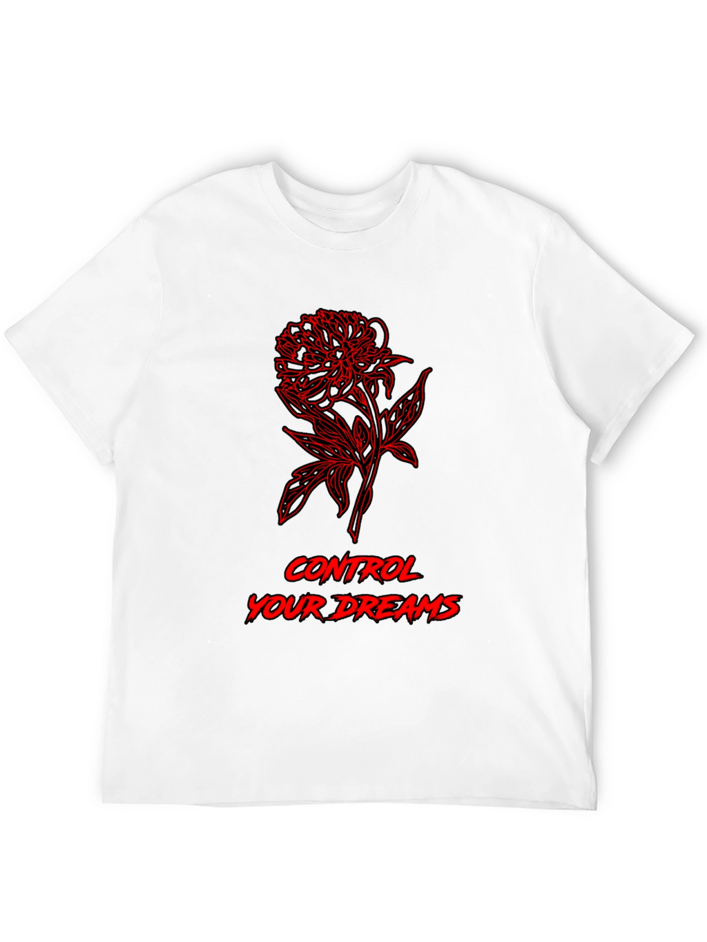 Floral Dream Control Graphic Tee - Black