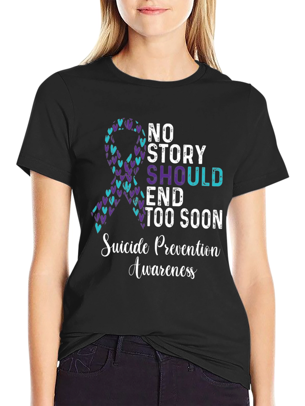 Suicide Prevention Awareness Ribbon T-Shirt