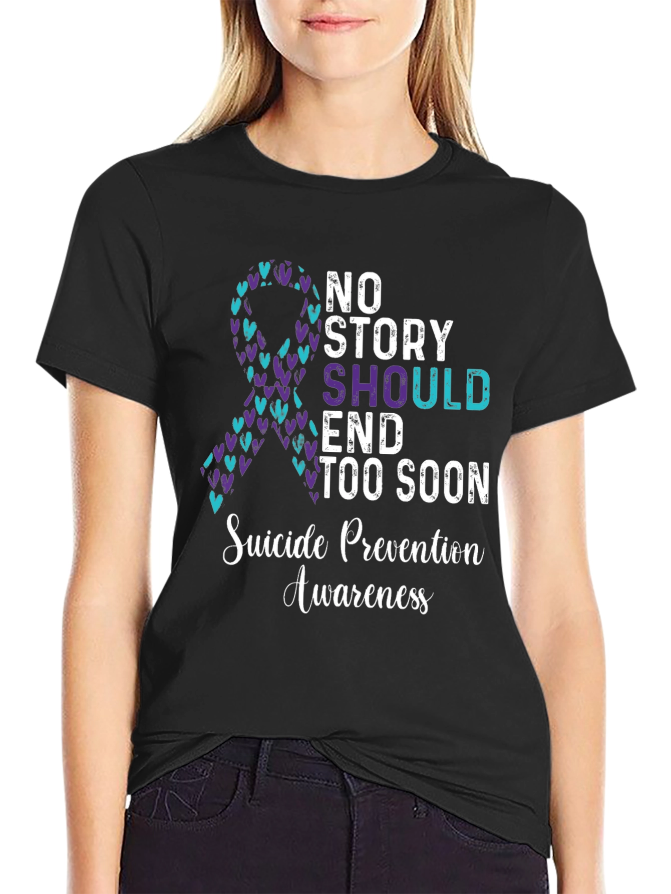 Suicide Prevention Awareness Ribbon T-Shirt