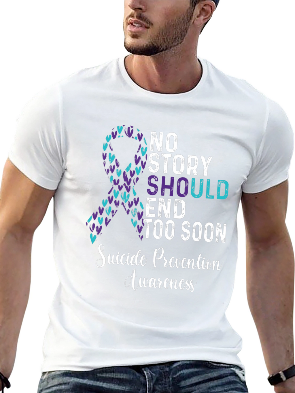 Suicide Prevention Awareness Ribbon T-Shirt