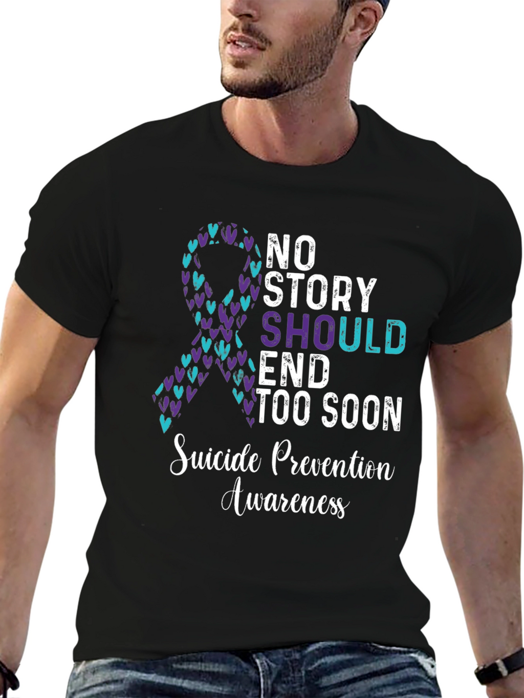 Suicide Prevention Awareness Ribbon T-Shirt