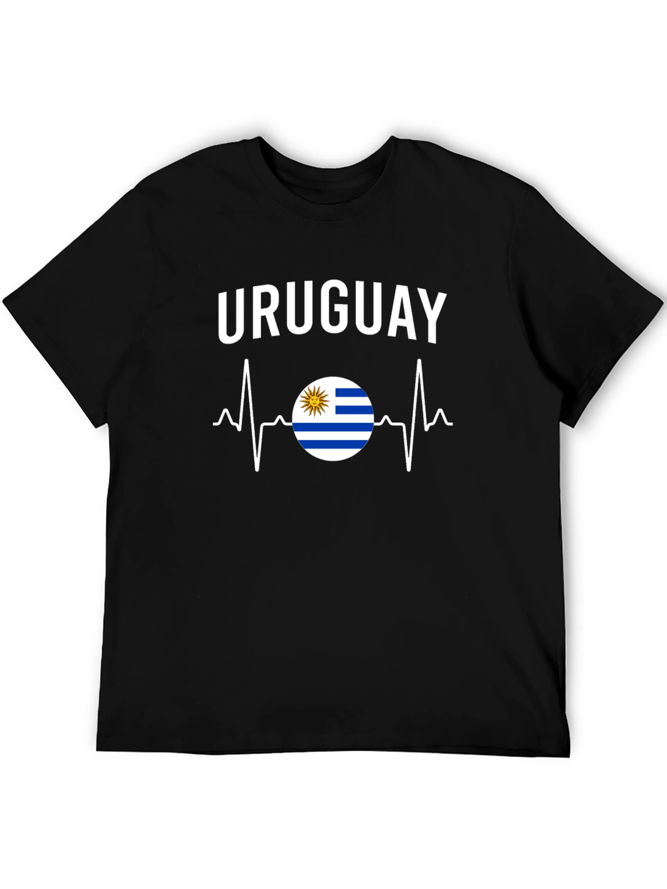 Uruguay Flag Heartbeat T-Shirt