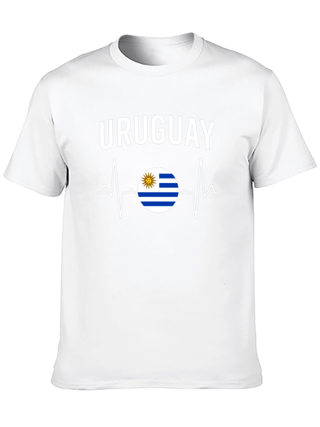 Uruguay Flag Heartbeat T-Shirt