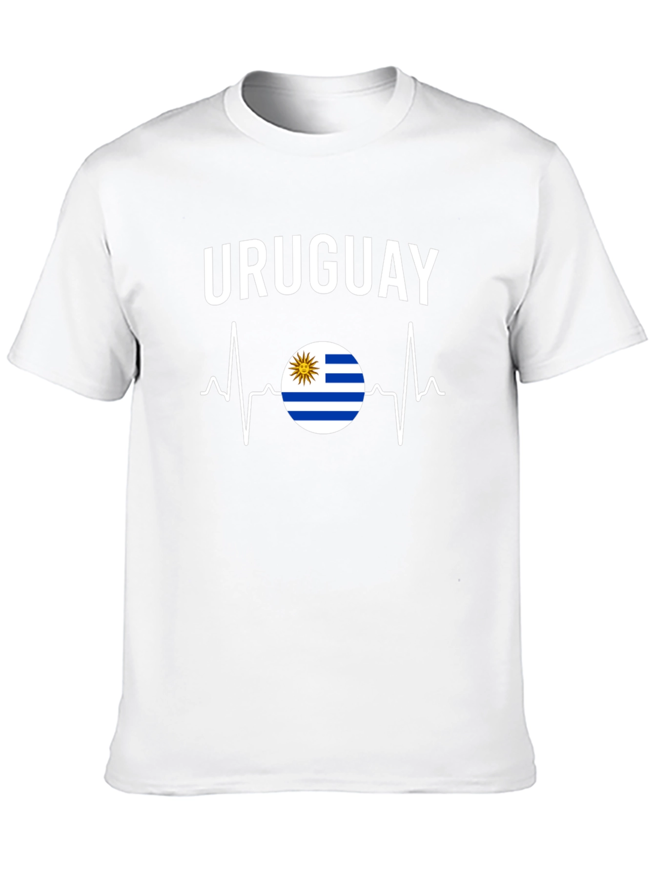 Uruguay Flag Heartbeat T-Shirt