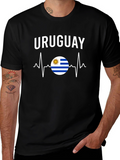 Uruguay Flag Heartbeat T-Shirt