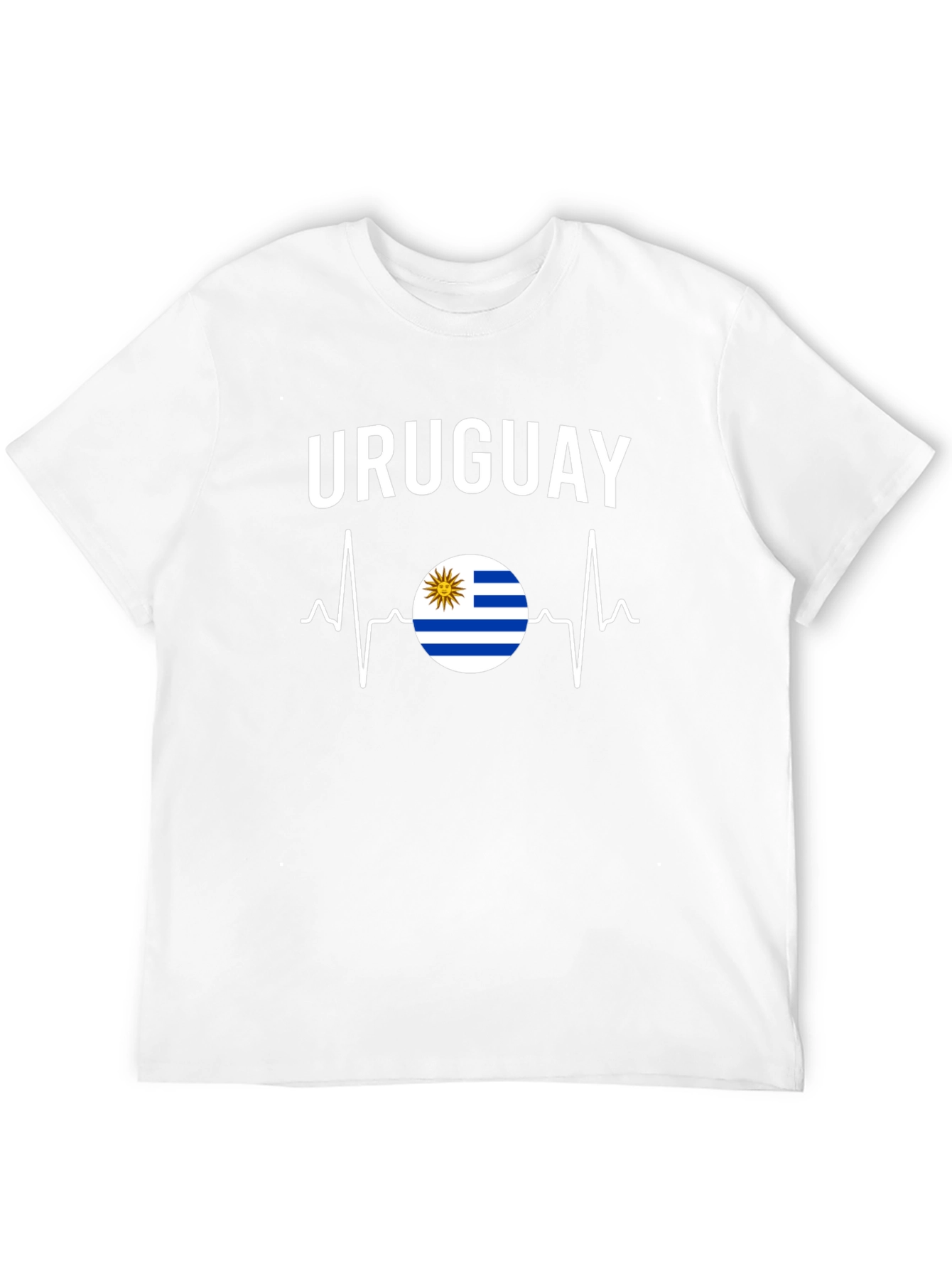 Uruguay Flag Heartbeat T-Shirt