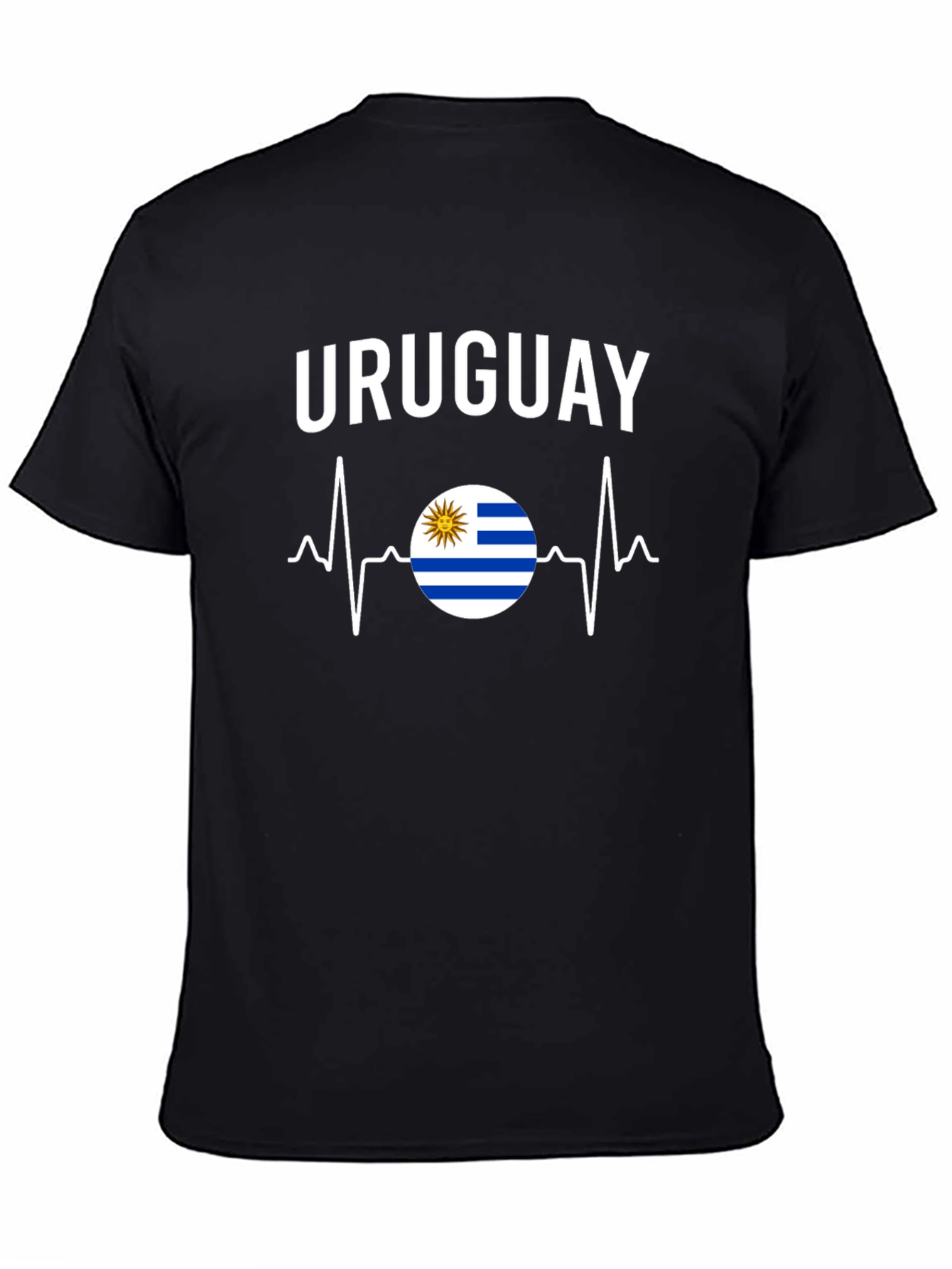Uruguay Flag Heartbeat T-Shirt
