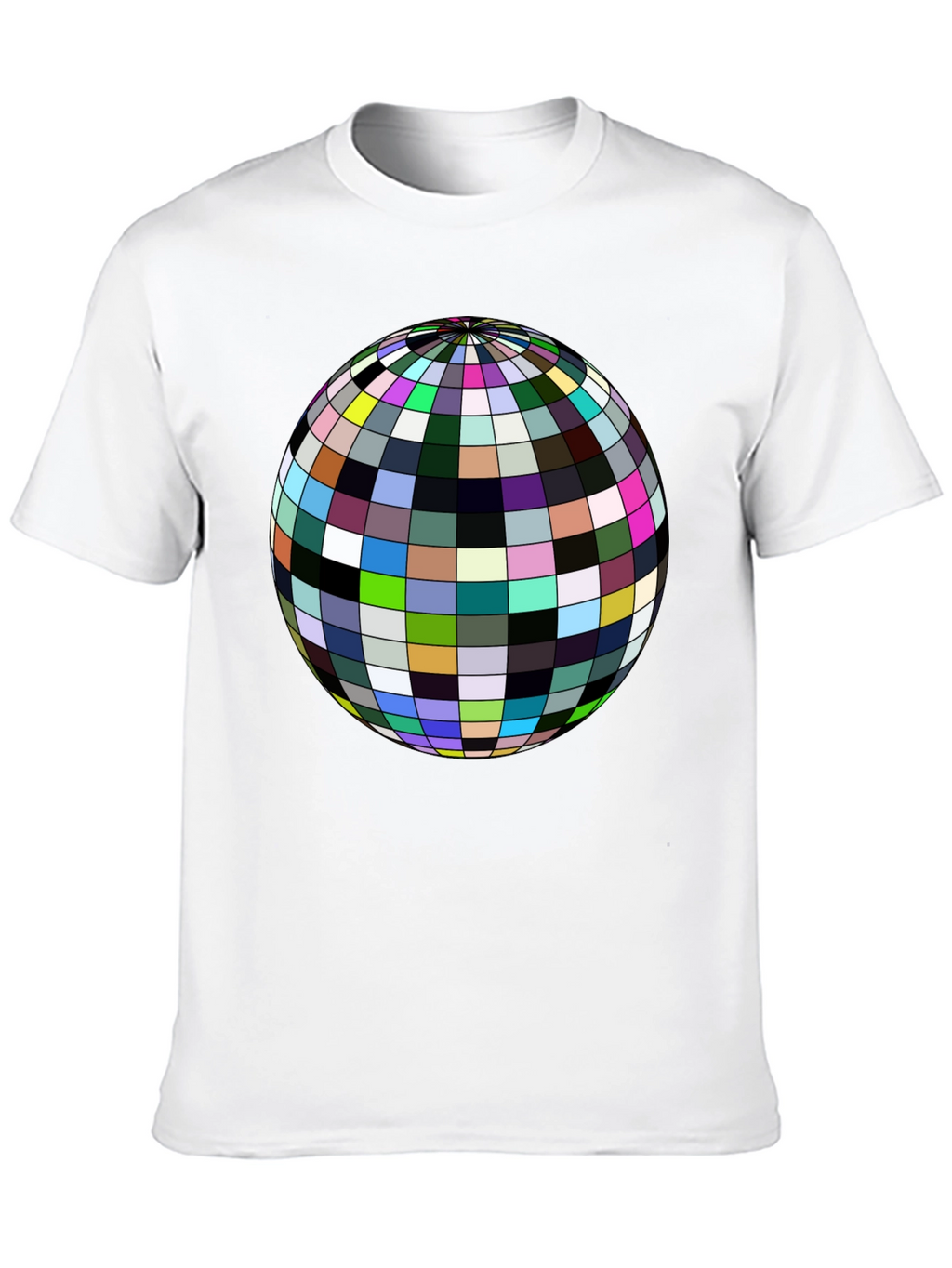 Retro Sphere Graphic Tee - Black Cotton Comfort