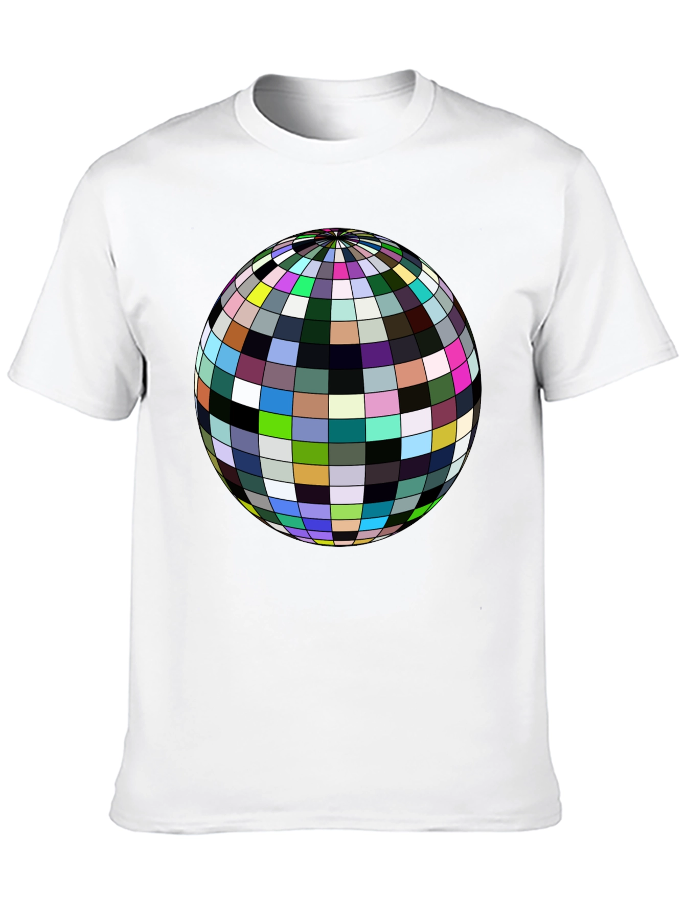 Retro Sphere Graphic Tee - Black Cotton Comfort