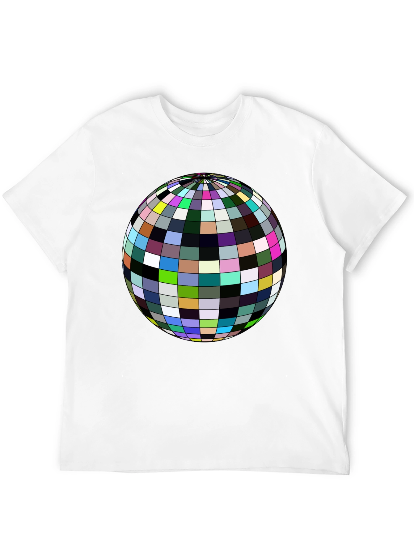Retro Sphere Graphic Tee - Black Cotton Comfort