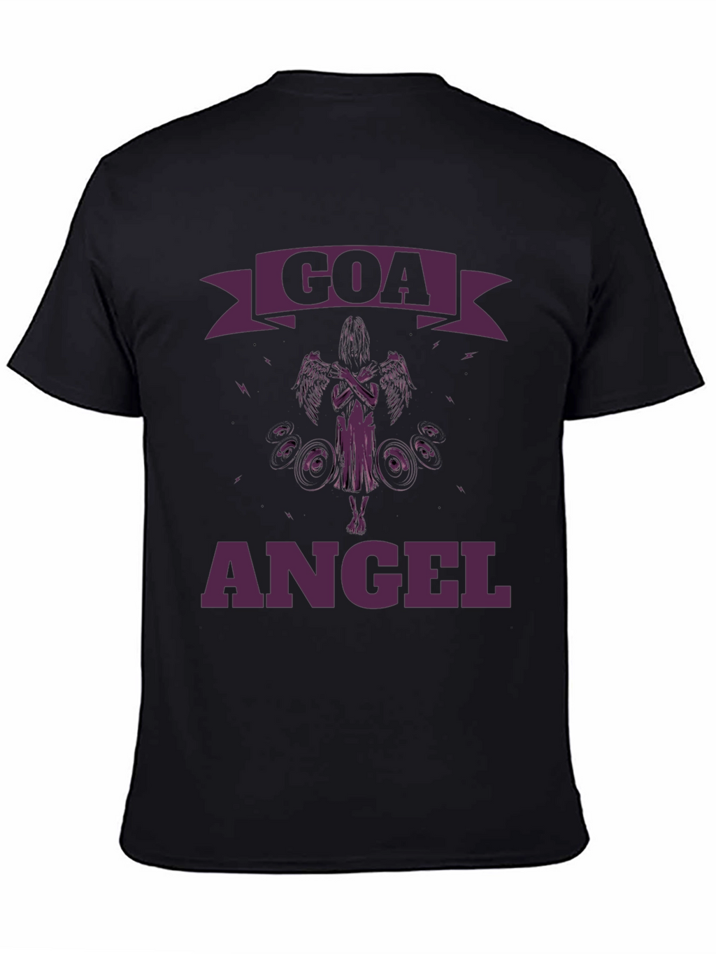 Goa Angel T-Shirt - Black Stylish Graphic Tee