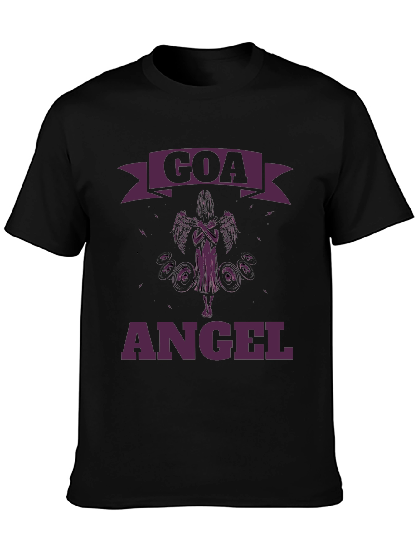 Goa Angel T-Shirt - Black Stylish Graphic Tee