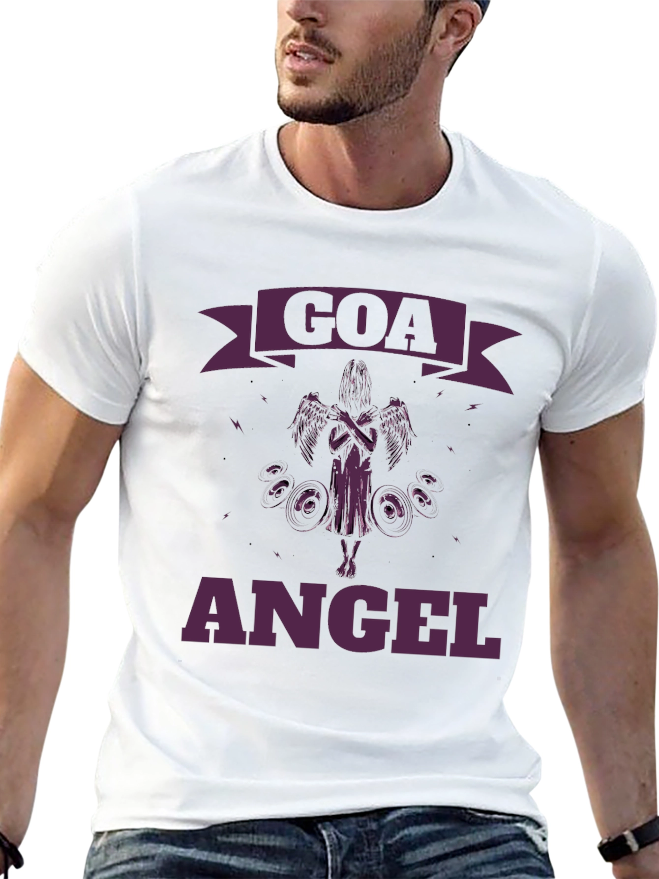Goa Angel T-Shirt - Black Stylish Graphic Tee