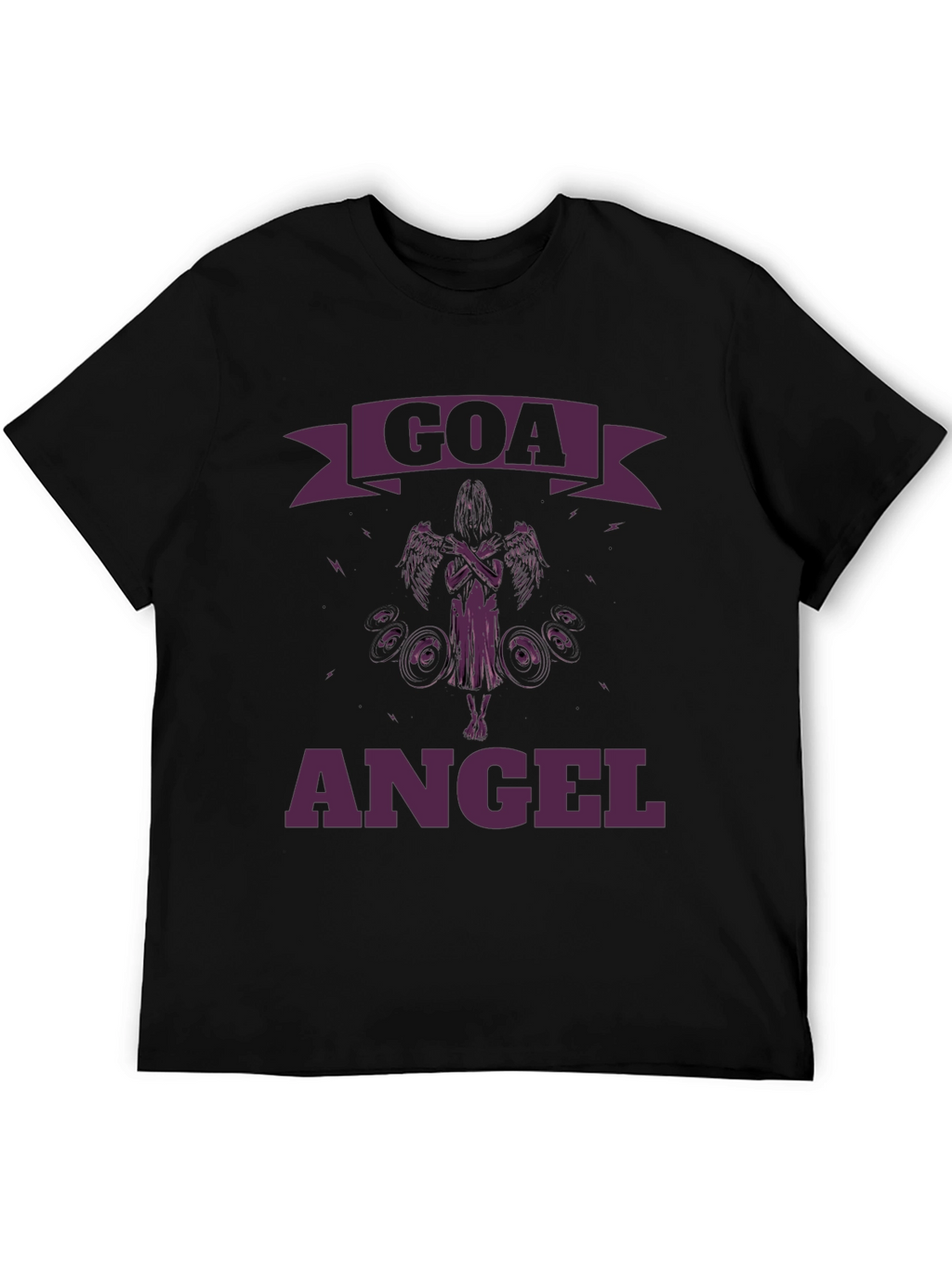 Goa Angel T-Shirt - Black Stylish Graphic Tee