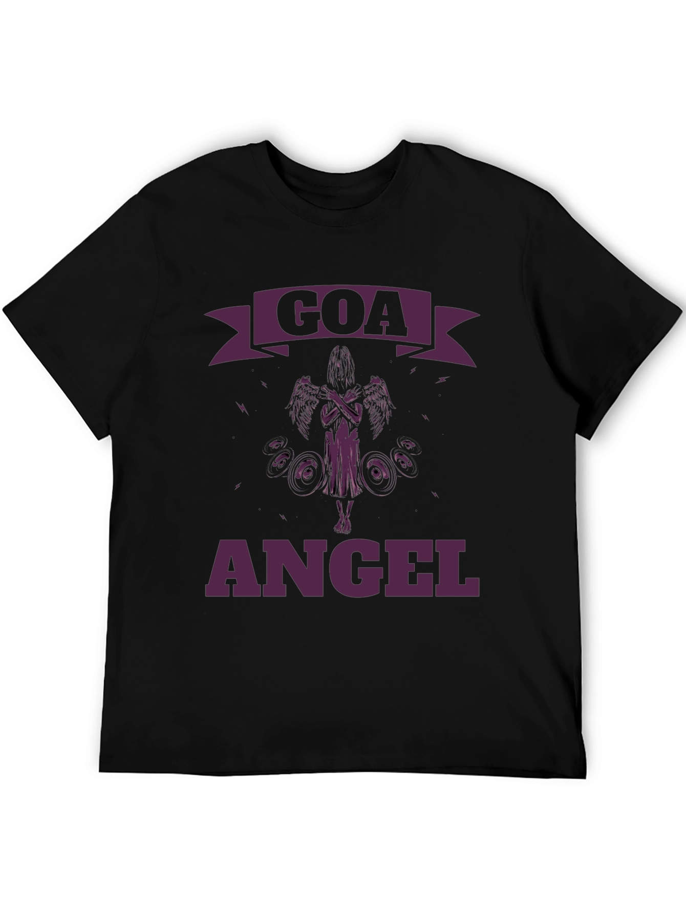 Goa Angel T-Shirt - Black Stylish Graphic Tee