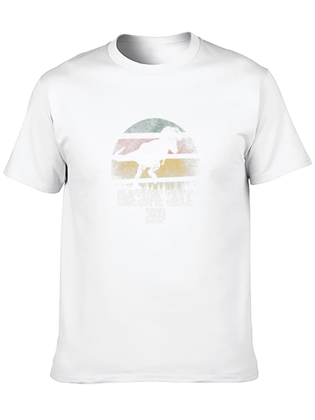 Awesome Since 2019 Dinosaur Graphic T-Shirt