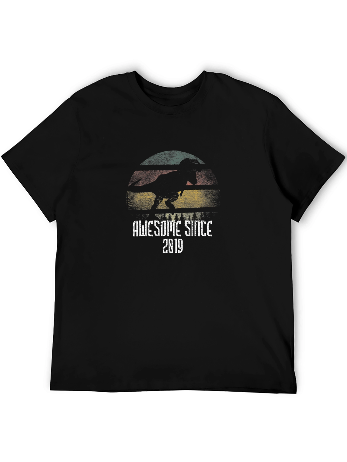 Awesome Since 2019 Dinosaur Graphic T-Shirt