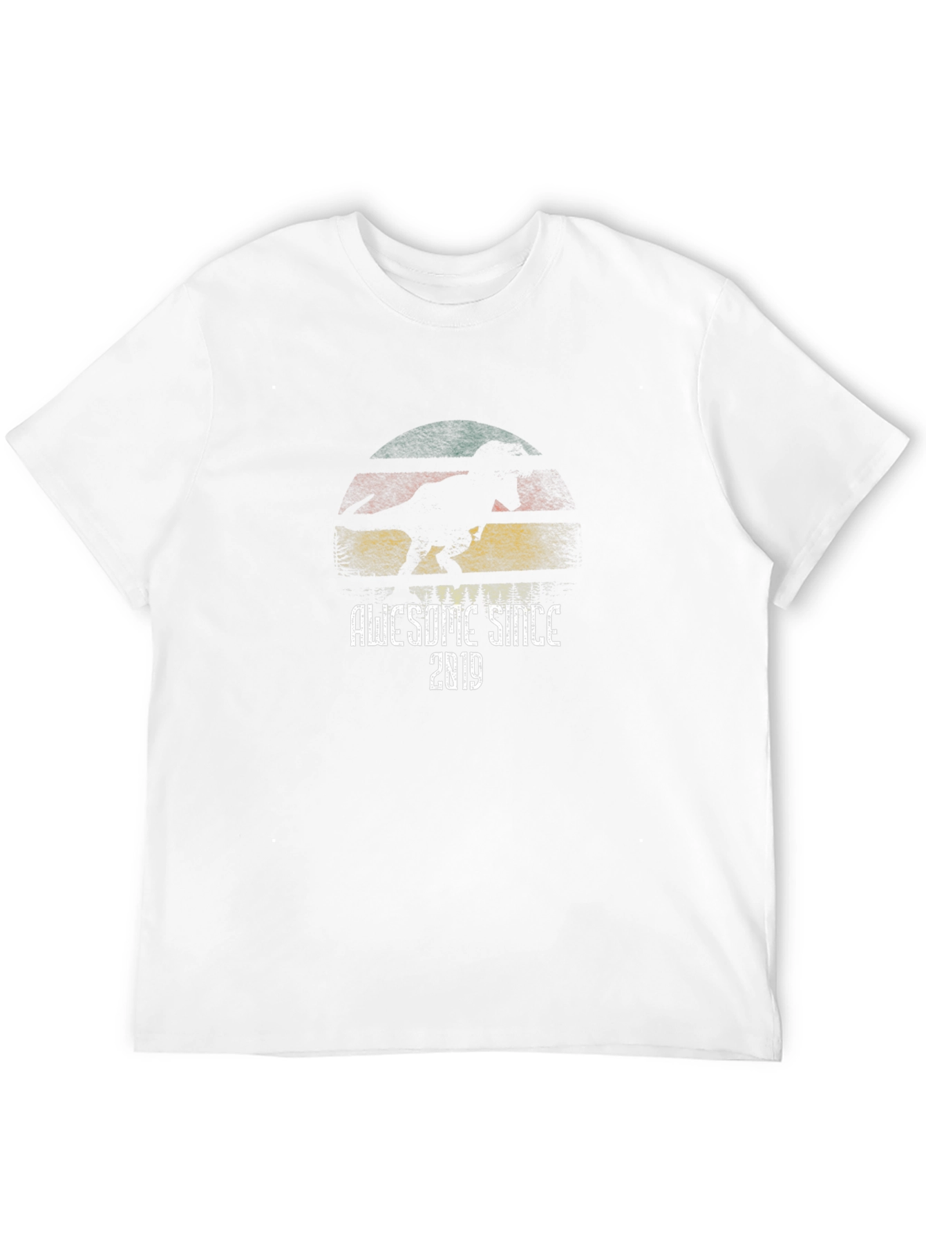 Awesome Since 2019 Dinosaur Graphic T-Shirt