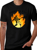 Firefighter Graphic T-Shirt - Fighting Fire Saving Lives