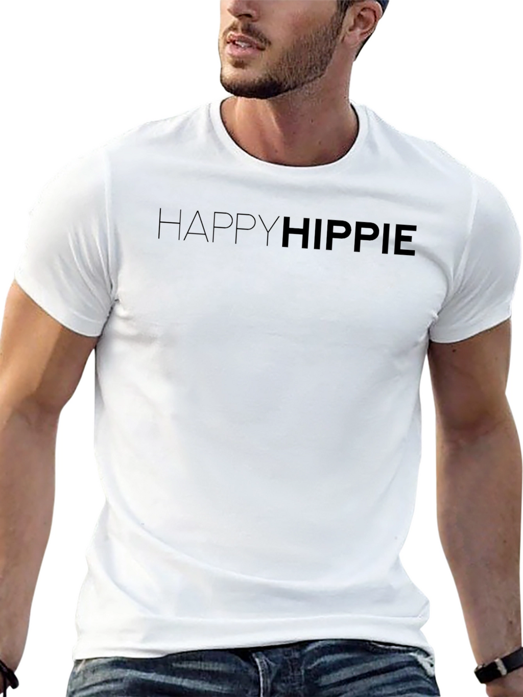 Happy Hippie Crew Neck T-Shirt