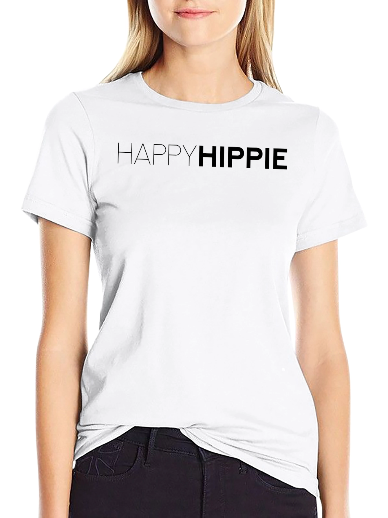 Happy Hippie Crew Neck T-Shirt