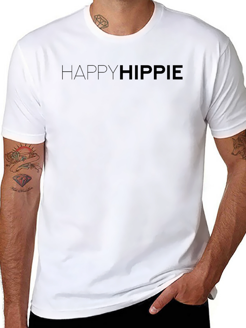 Happy Hippie Crew Neck T-Shirt