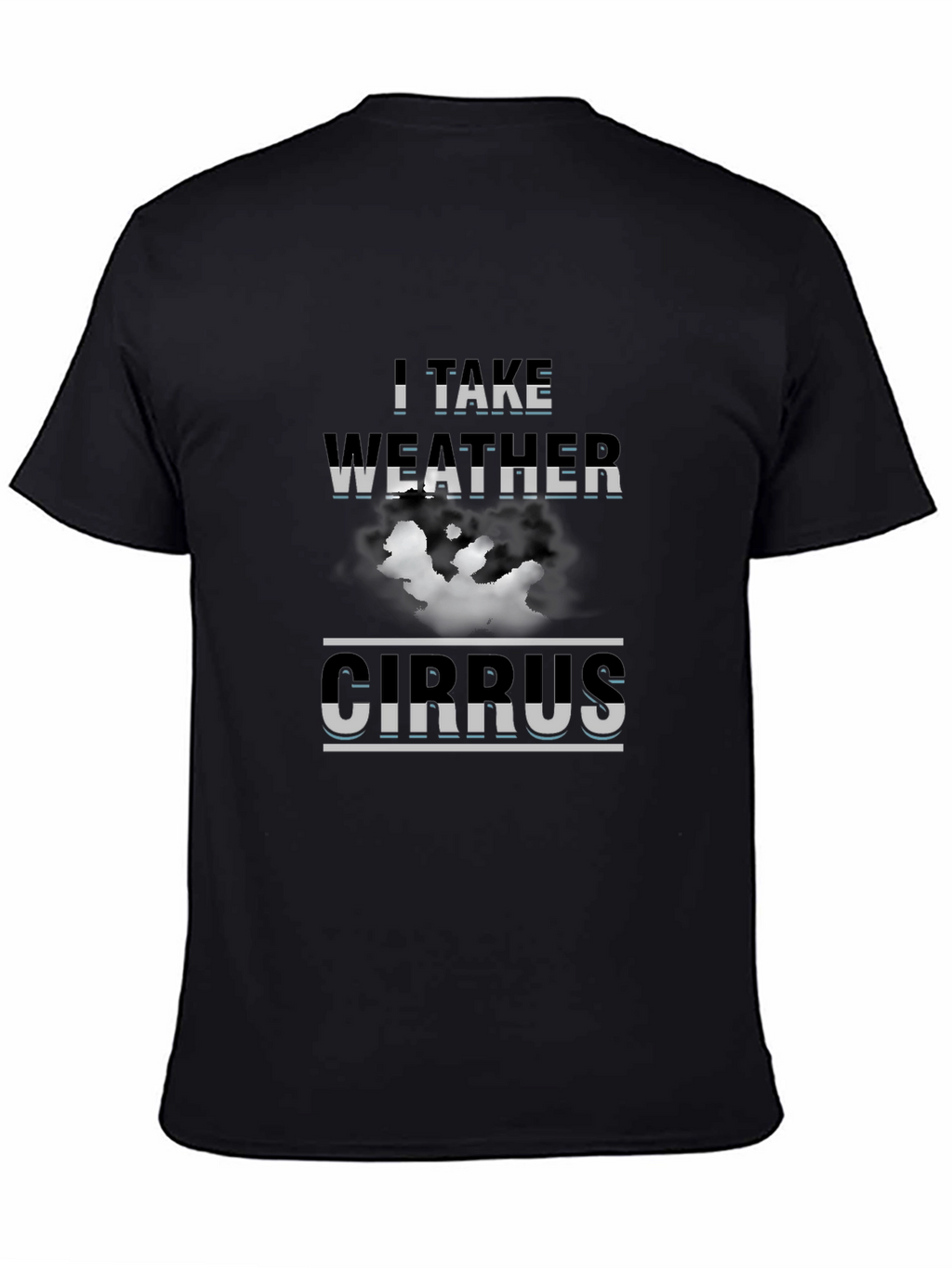 I Take Weather Cirrus Graphic Tee - Black