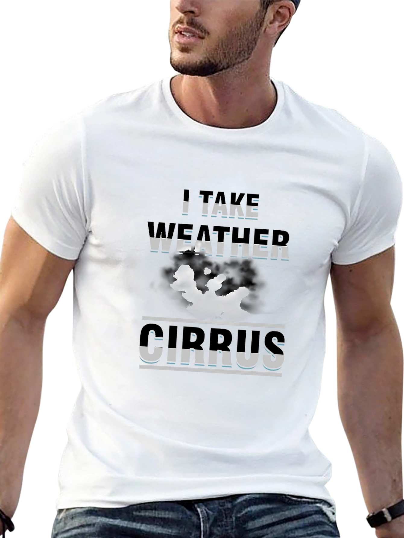 I Take Weather Cirrus Graphic Tee - Black