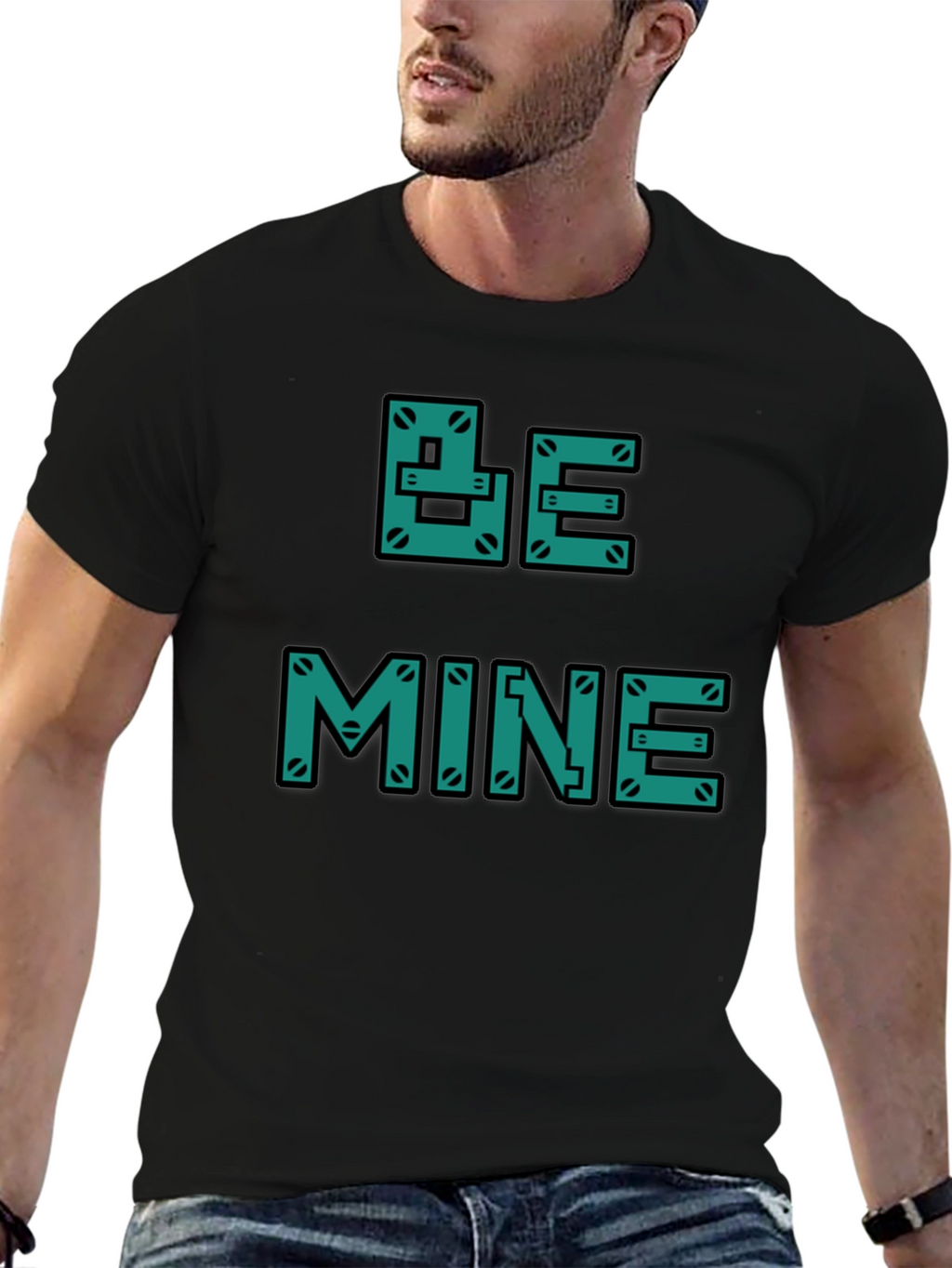 Be Mine Graphic T-Shirt - Black Casual Tee