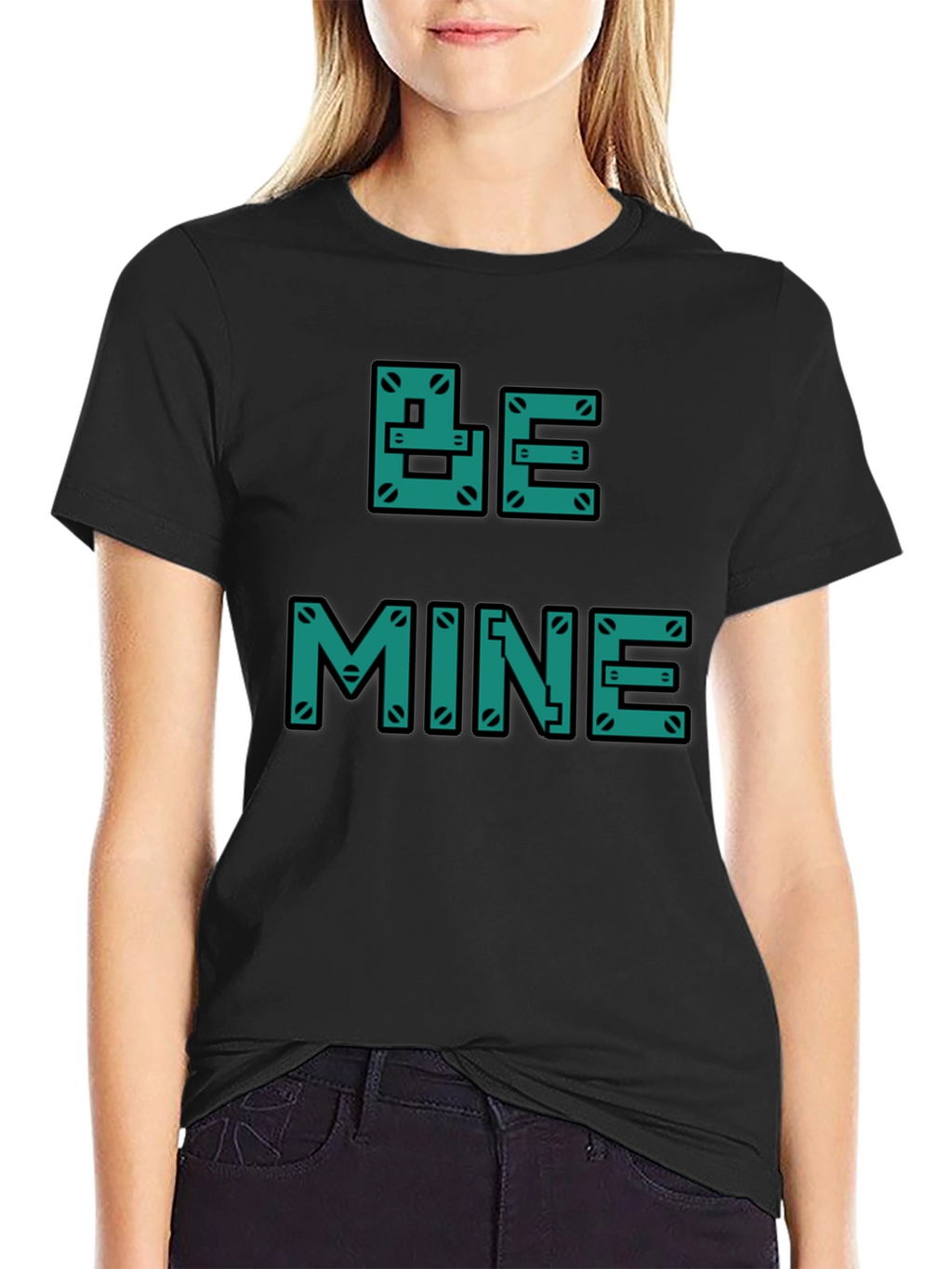 Be Mine Graphic T-Shirt - Black Casual Tee
