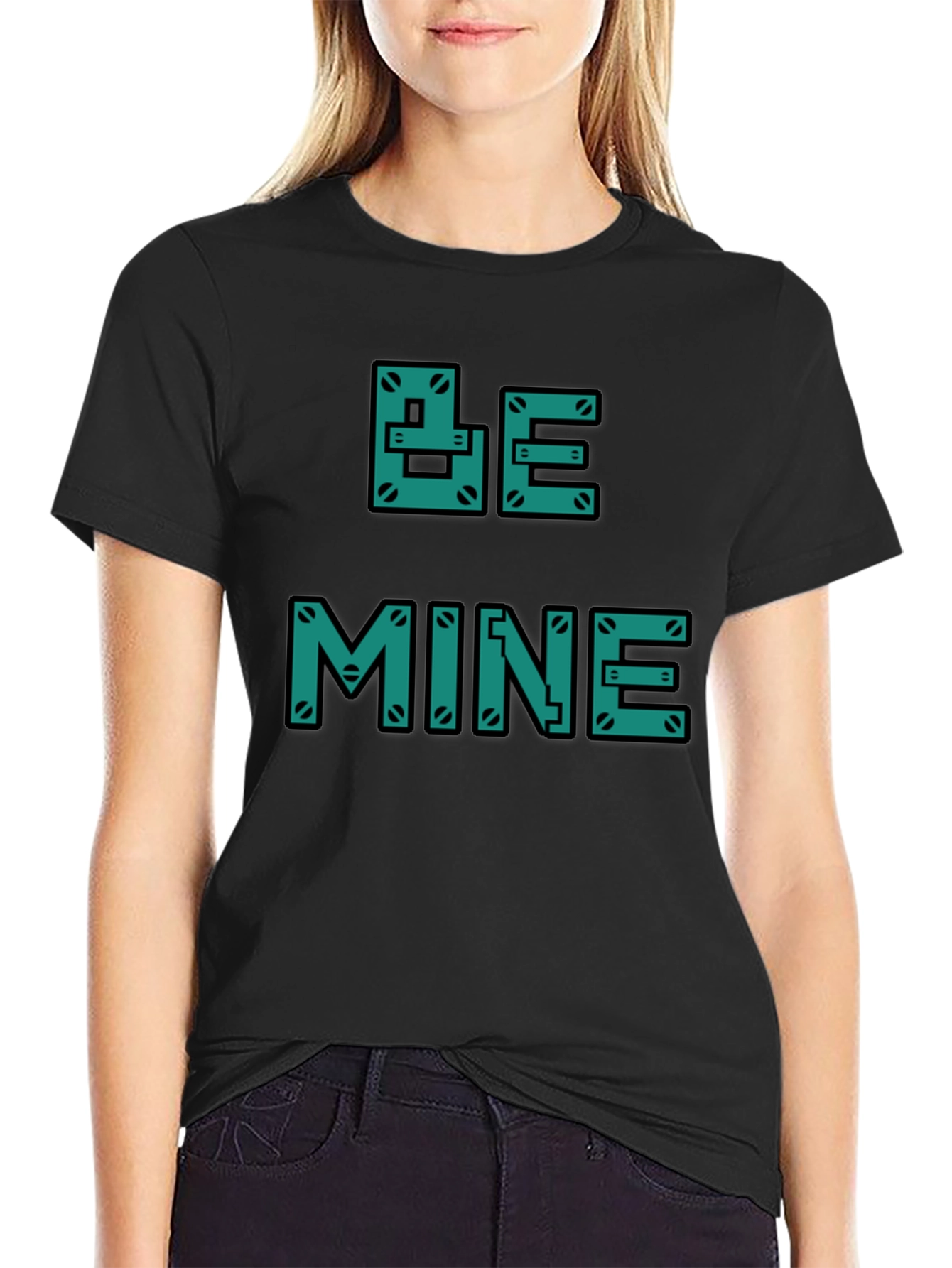 Be Mine Graphic T-Shirt - Black Casual Tee