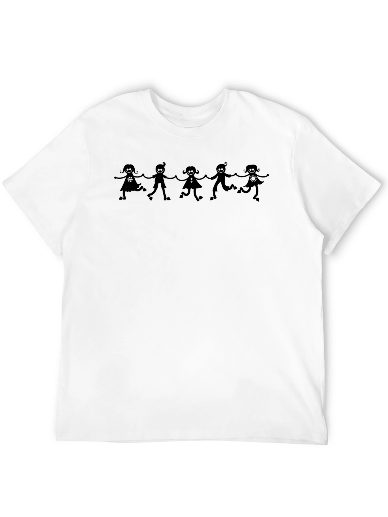 Stick Figure Kids Black T-Shirt