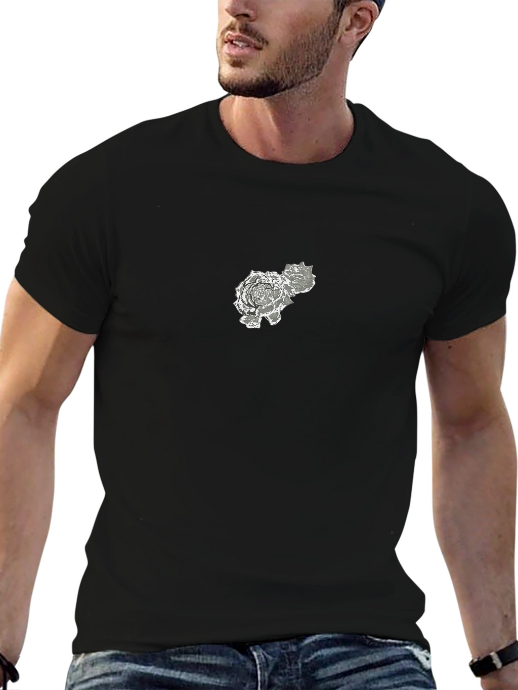 Black Rose Graphic Tee - Stylish Casual Wear