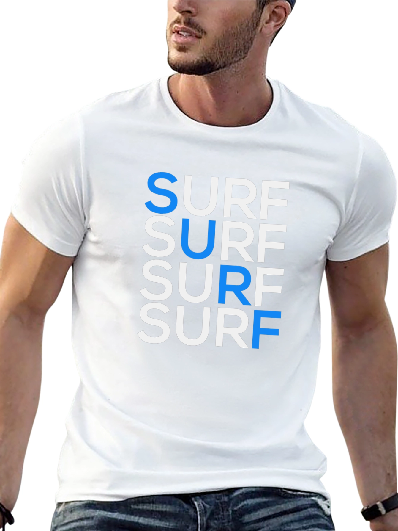Cool Surf Graphic Tee - Black Cotton T-Shirt
