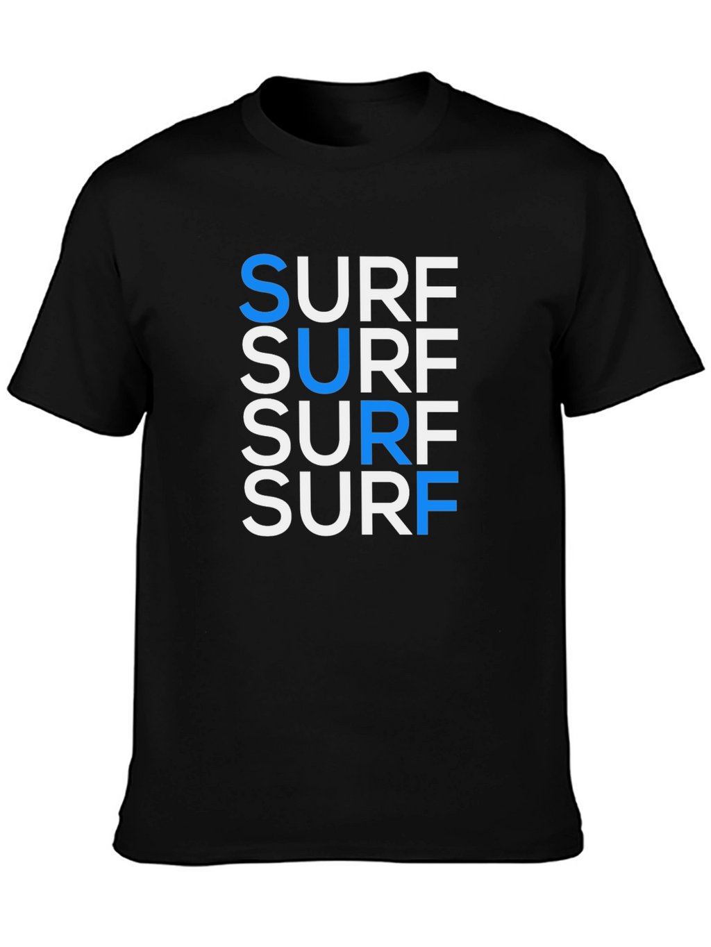 Cool Surf Graphic Tee - Black Cotton T-Shirt