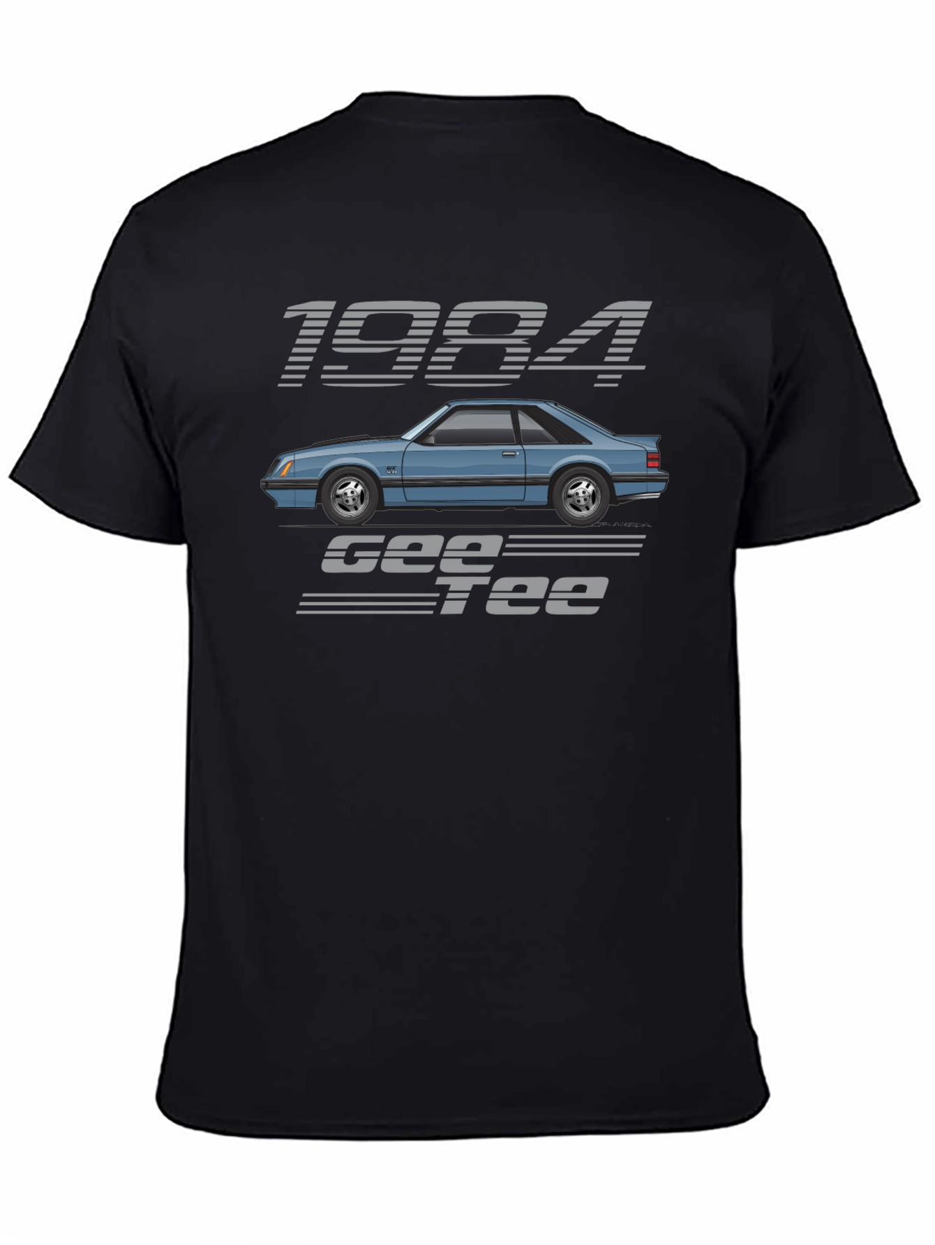 1984 Car Graphic Tee - Black Cotton