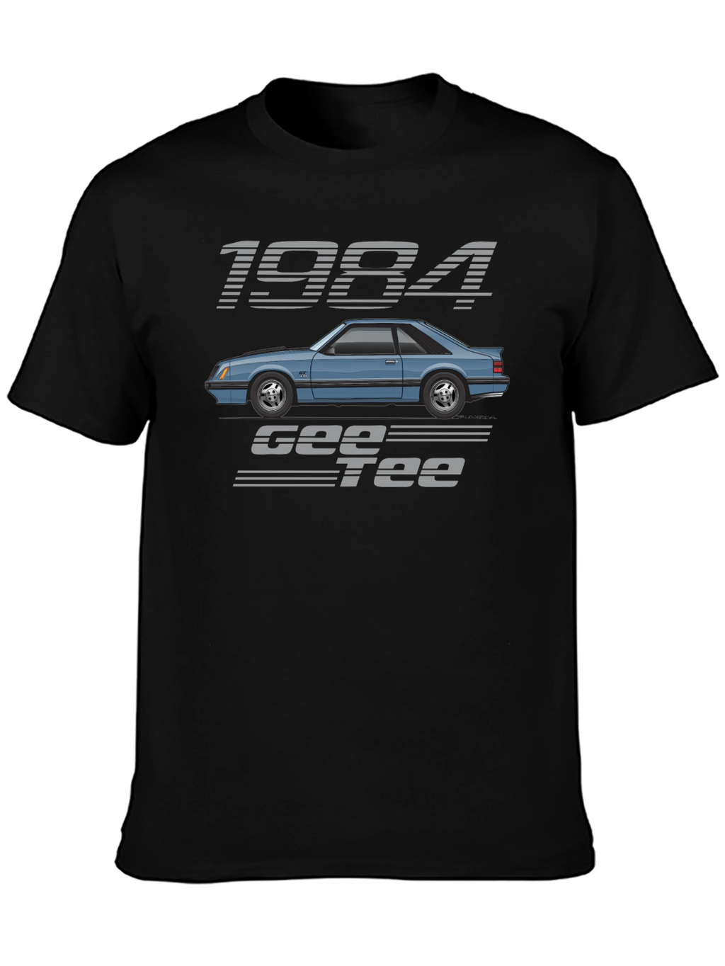 1984 Car Graphic Tee - Black Cotton